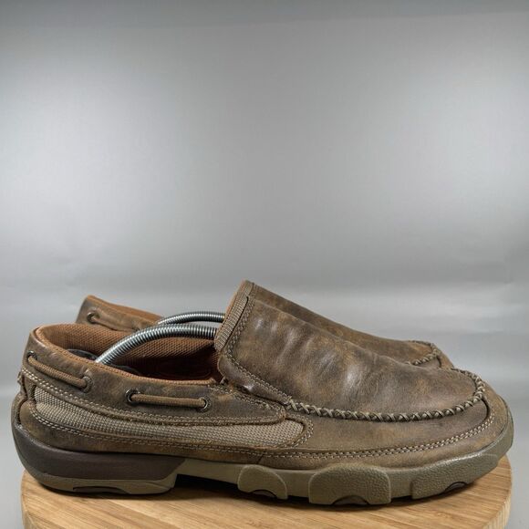 Twisted X Casual Comfort Slip On Shoes Mens 13 M Brown Leather - Picture 1 of 8